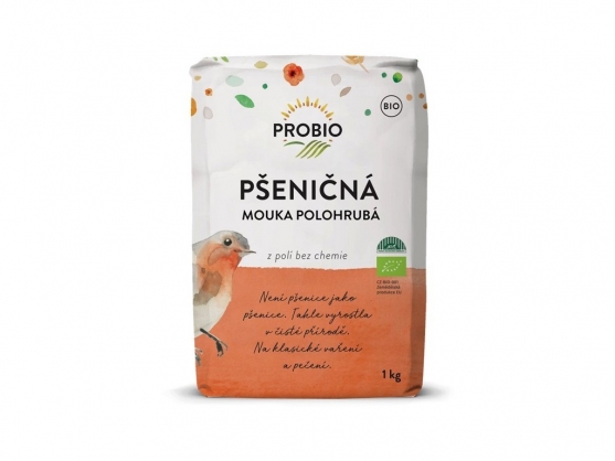 VÝPRODEJ: Bio pšeničná mouka polohrubá Probio 1kg
