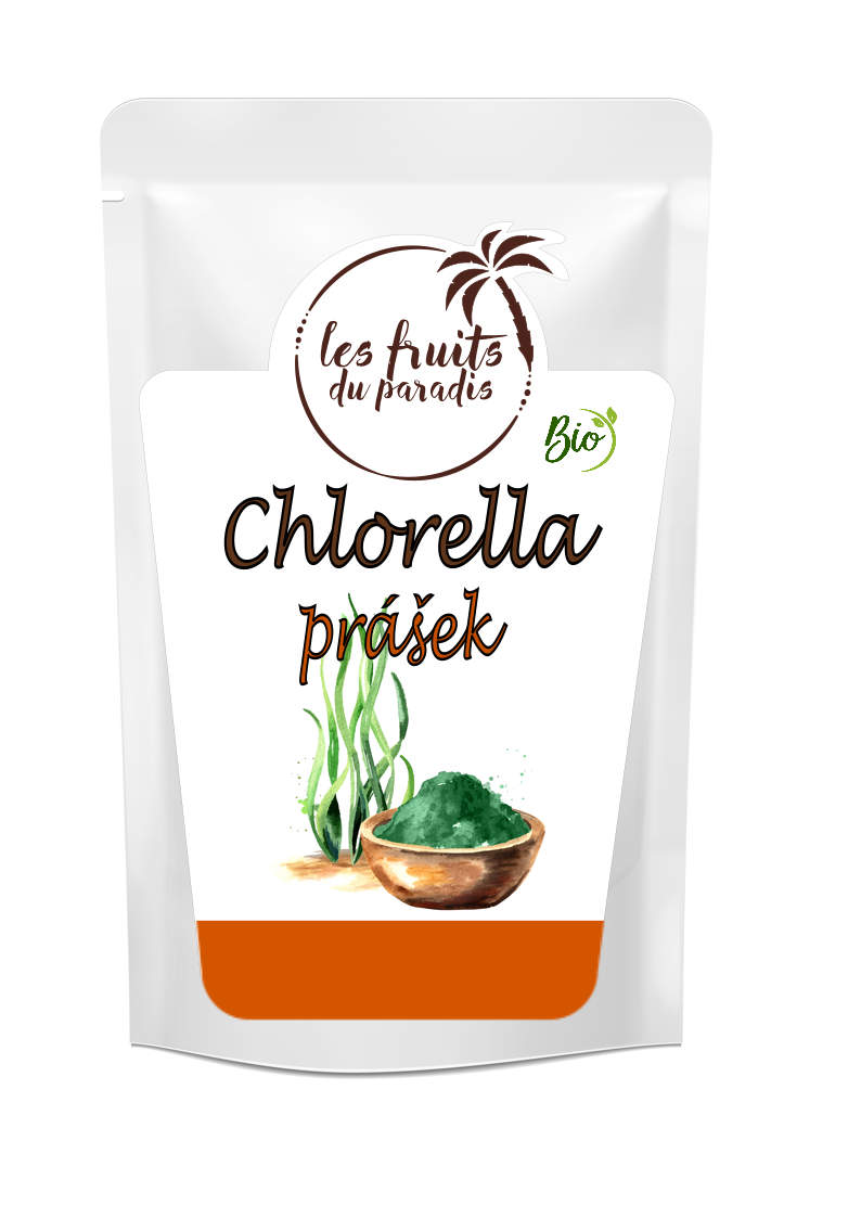 Les fruits de paradis Chlorella prášek sprejové sušení BIO 125g DMT 9/2023