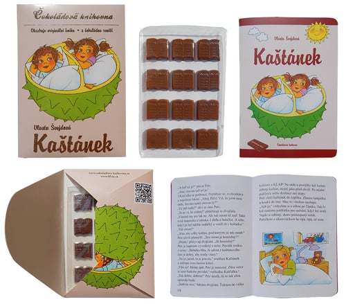 ČOKOLÁDOVNY FIKAR Čokoládová knihovna 60g - Kaštánek