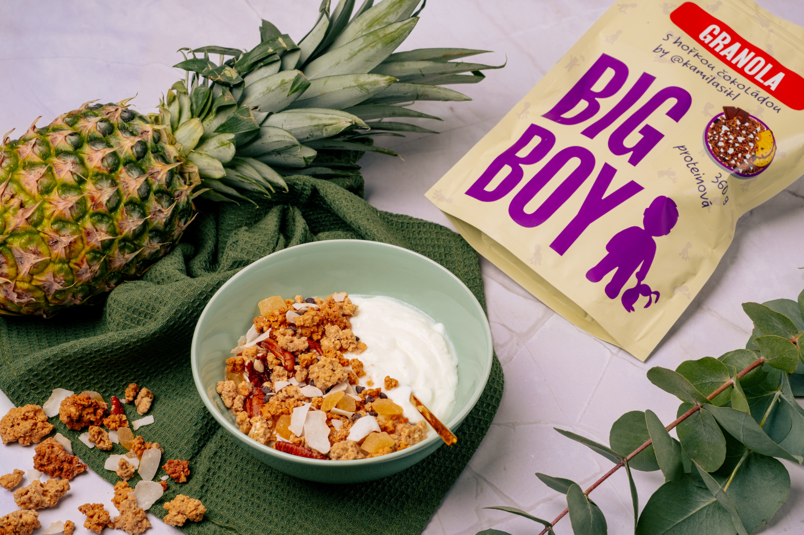Proteinová granola s hořkou čokoládou by @kamilasikl 360g Eko varianta - Obrázek 2