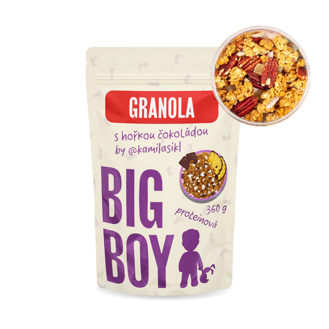 Proteinová granola s hořkou čokoládou by @kamilasikl 360g Eko varianta
