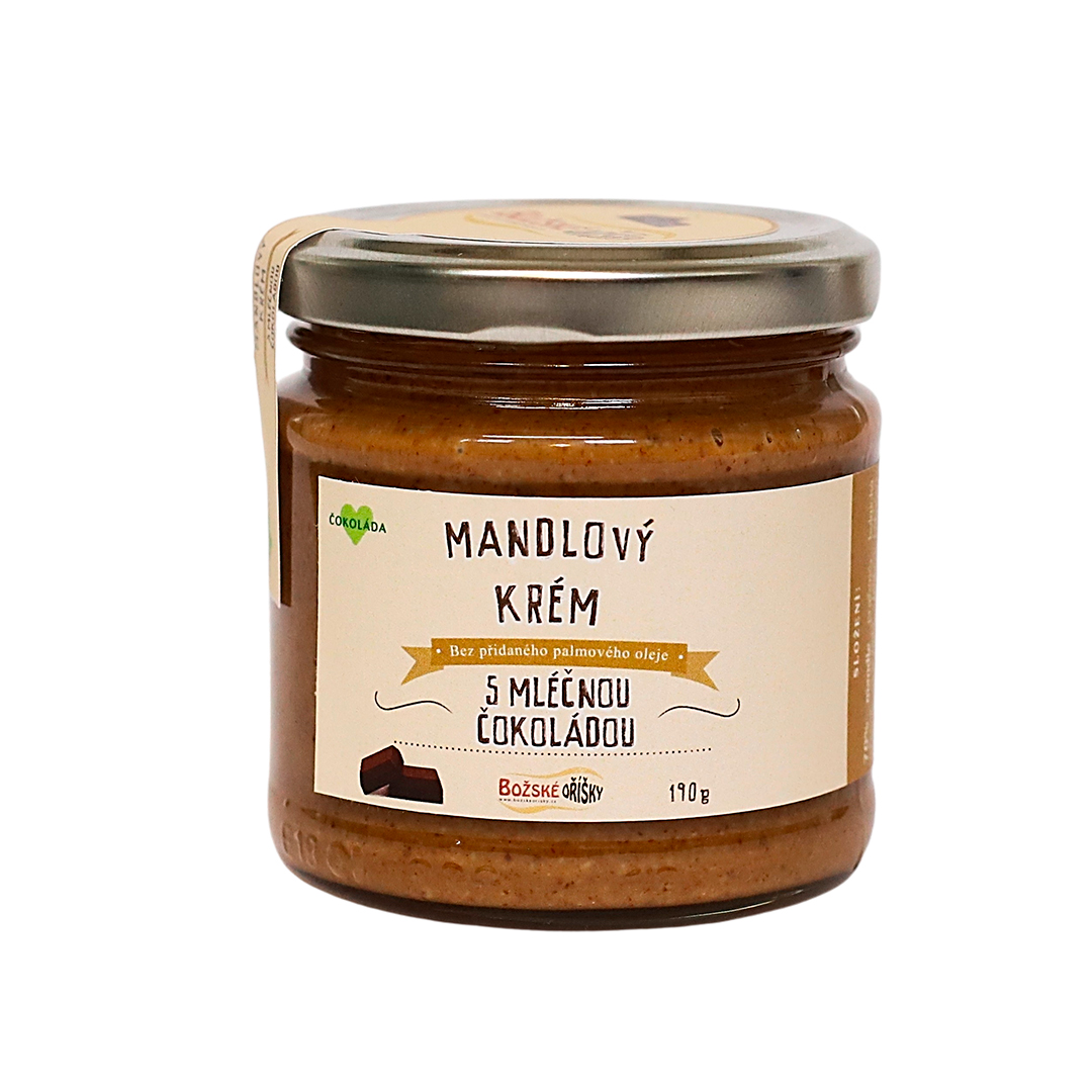 Mandlový krém s mléčnou čokoládou 190g