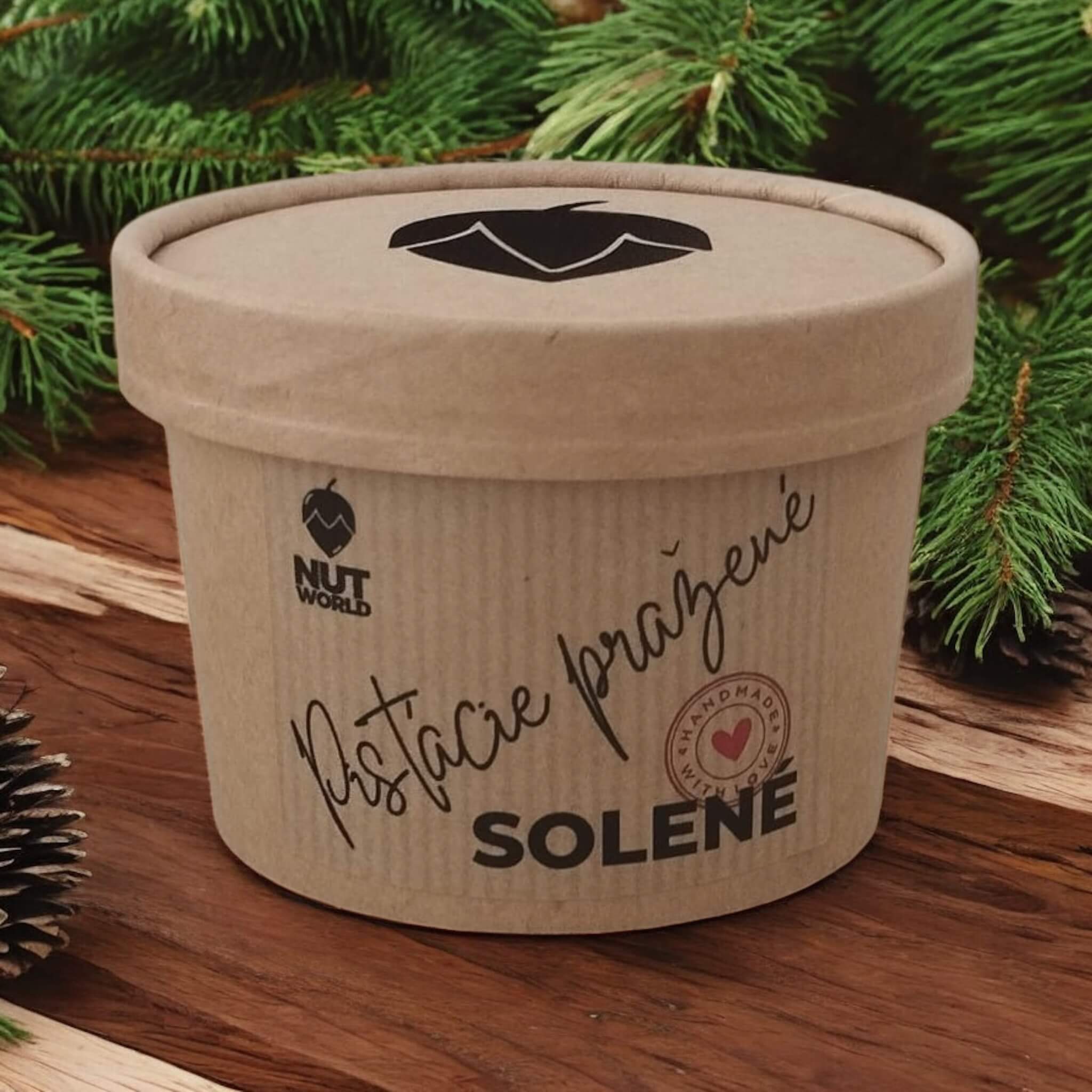 Pistácie pražené solené neloupané v EKO kelímku 90g