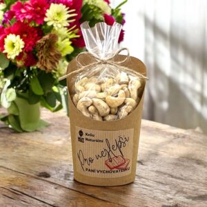 Kešu natural v celofánku a kelímku 180g - PRO PANÍ VYCHOVATELKU