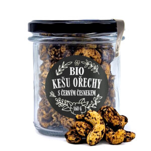 Kešu ořechy s černým česnekem BIO 160g