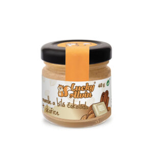 Mandle a bílá čokoláda + skořice : 40 g