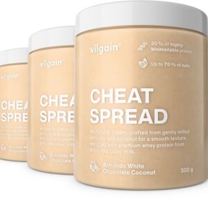 Cheat Spread – 3× mandle s bílou čokoládou a kokosem 300 g