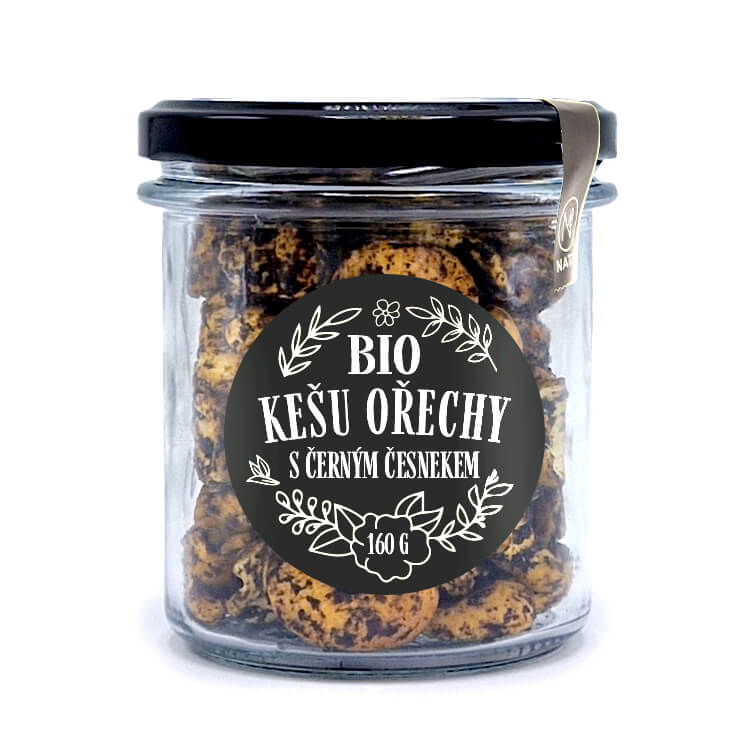 Kešu ořechy s černým česnekem BIO 160g - Obrázek 3