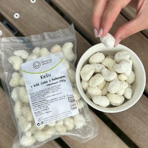 Kešu v bílé čokoládě s kokosem - Obrázek 3