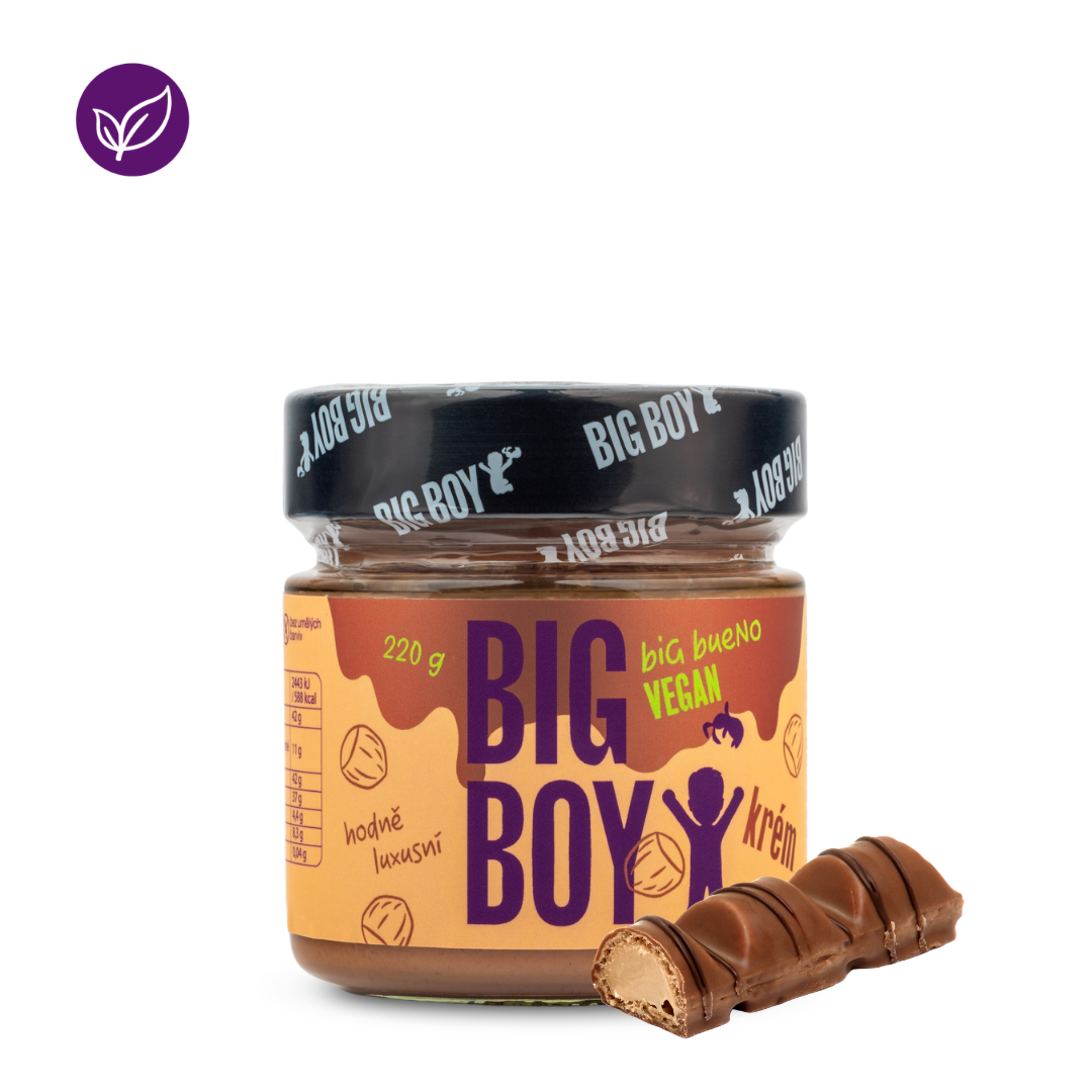 Big Bueno VEGAN - Jemný lískový krém s kokosovým mlékem a cukrem 220g