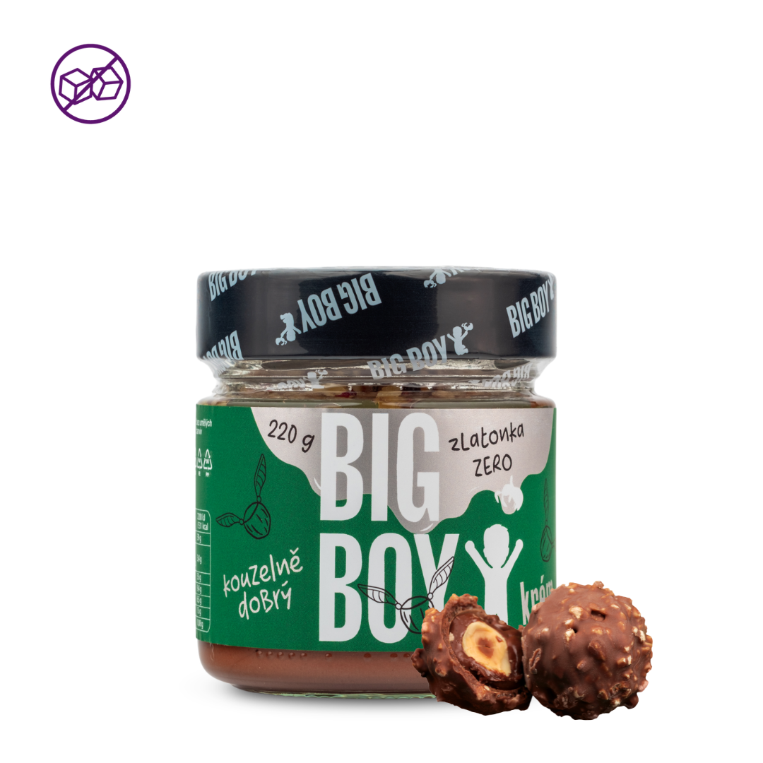 Zlatonka zero - Lískový krém s březovým cukrem a kousky křupavých oříšků 220g