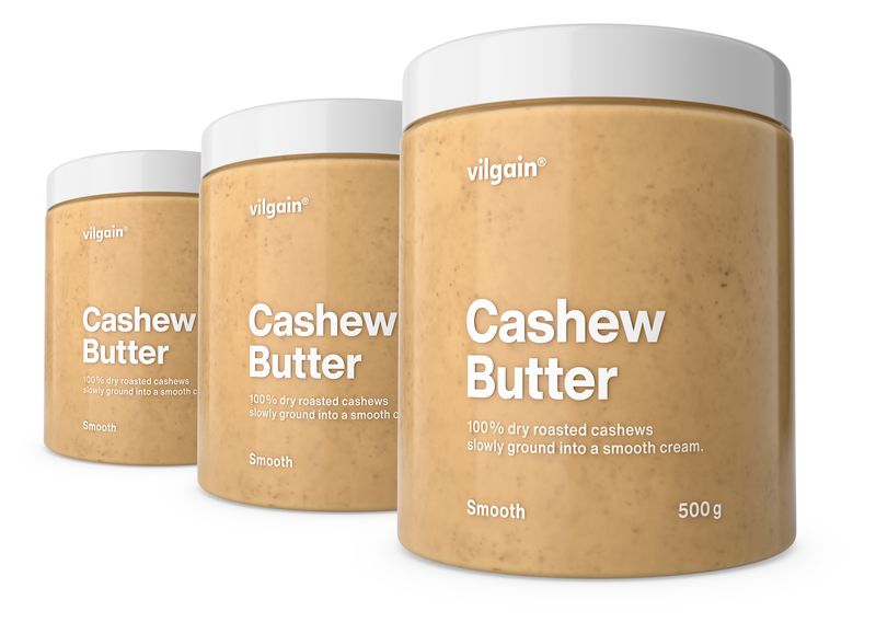 100% Kešu máslo – 3× jemné kešu oříšky 500 g