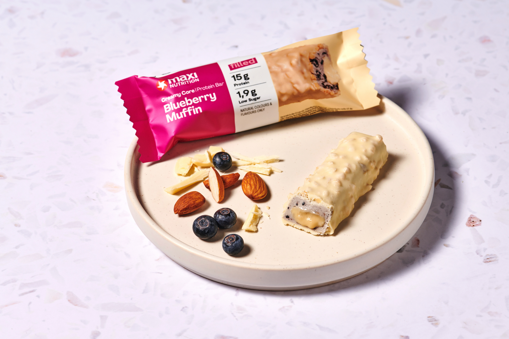 Creamy Core Protein Bar blueberry muffin 45g - Obrázek 2