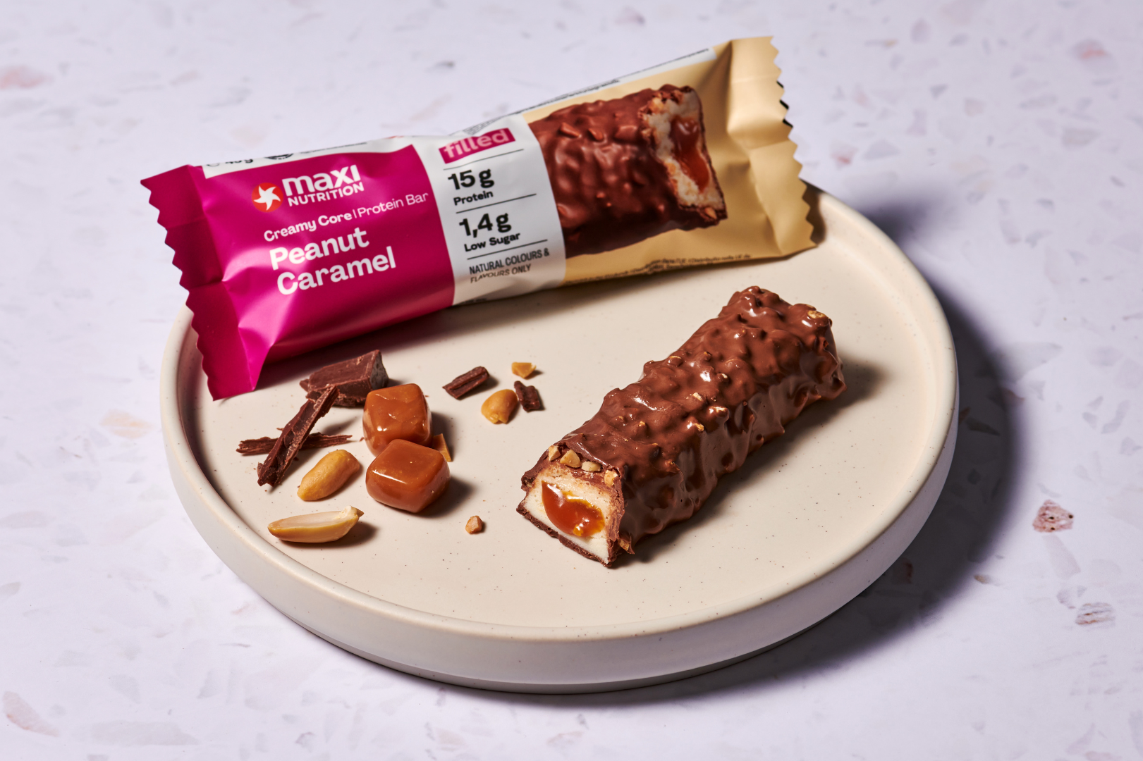 Creamy Core Protein Bar peanut caramel 45g - Obrázek 2