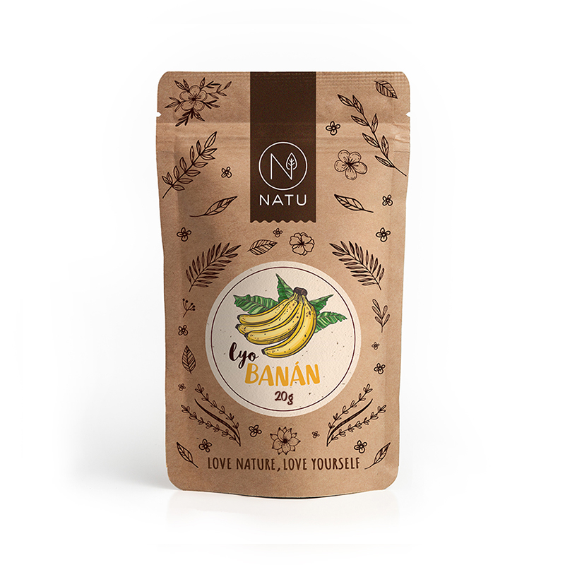 Lyofilizovaný banán plátky 20 g