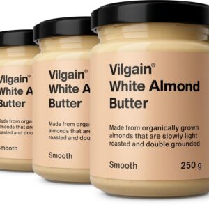 Vilgain Bílé mandlové máslo z blanšírovaných mandlí BIO – 3× smooth 250 g