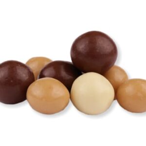 Lískové ořechy TŘÍBAREVNÉ (jogurt, karamel, mléčná čoko)