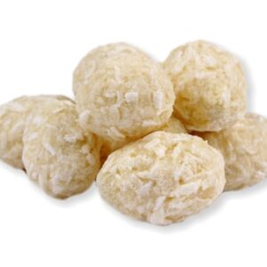 Mandle v bílé čokoládě obalené kokosem  250 g