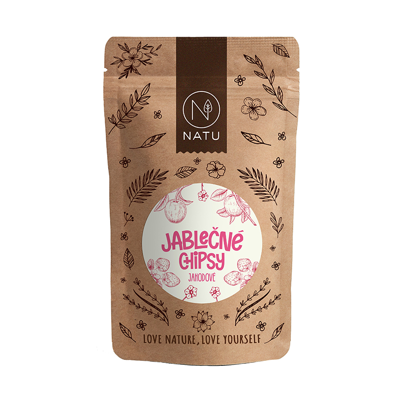 Jablečné chipsy jahodové 45g - Obrázek 3