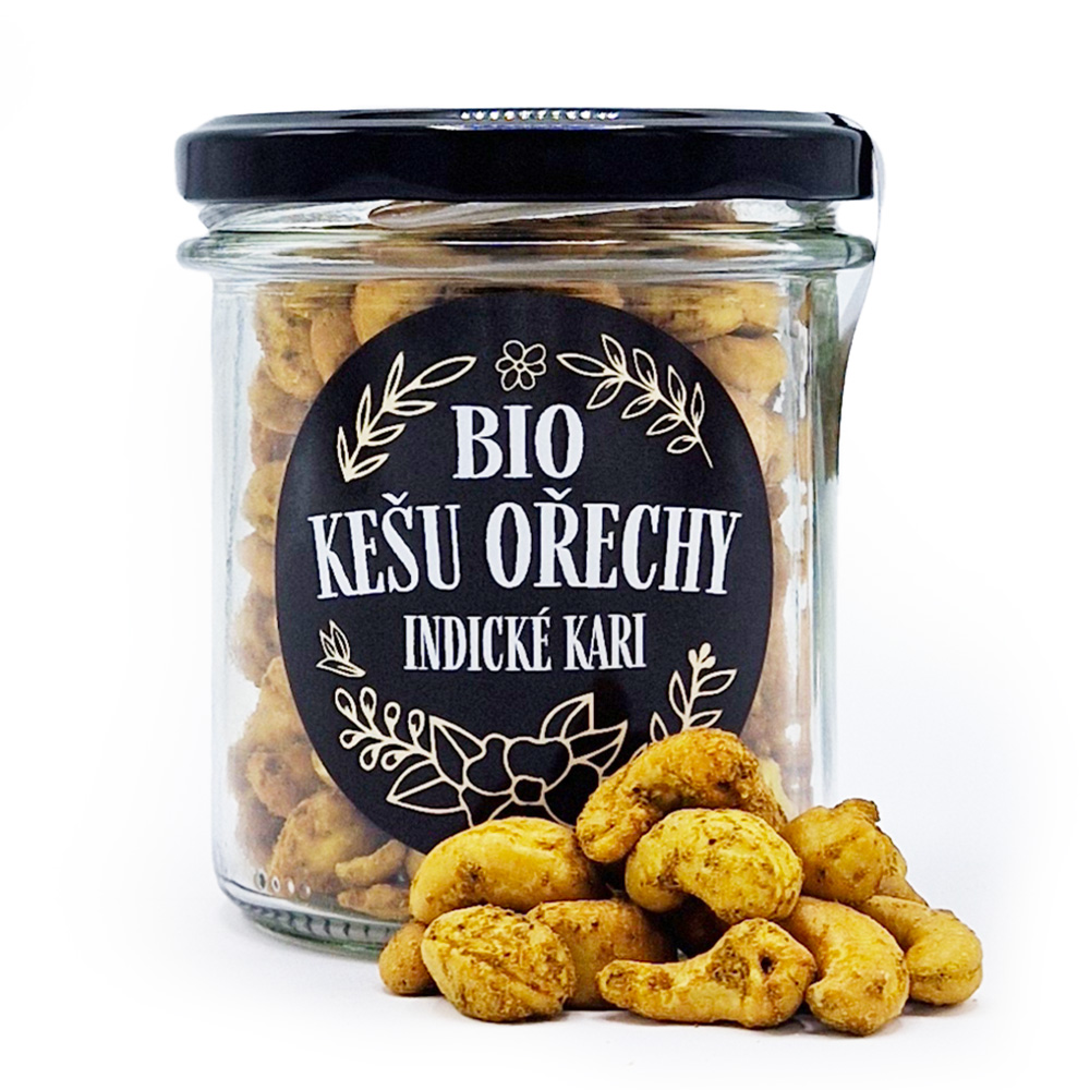 Kešu ořechy s indickým kari BIO 150g