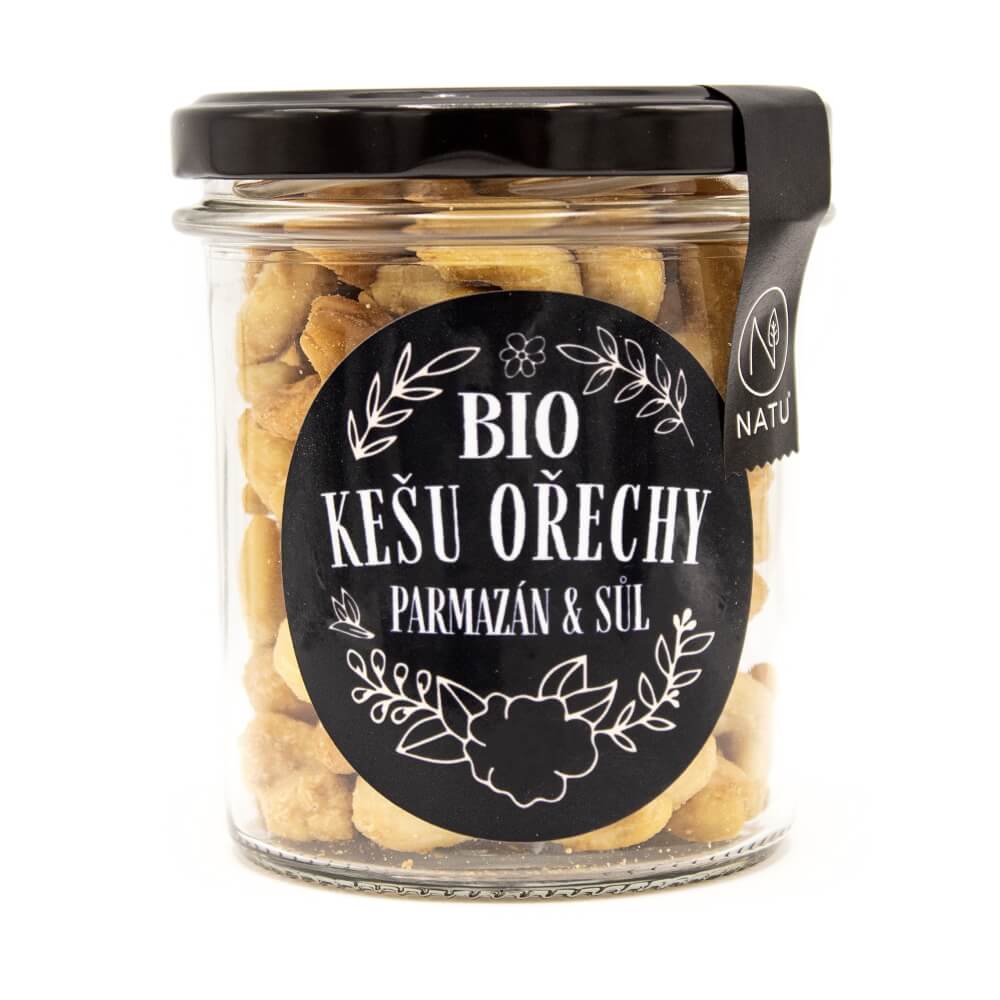 Kešu ořechy s parmezánem a Fleur de Sel BIO 160g