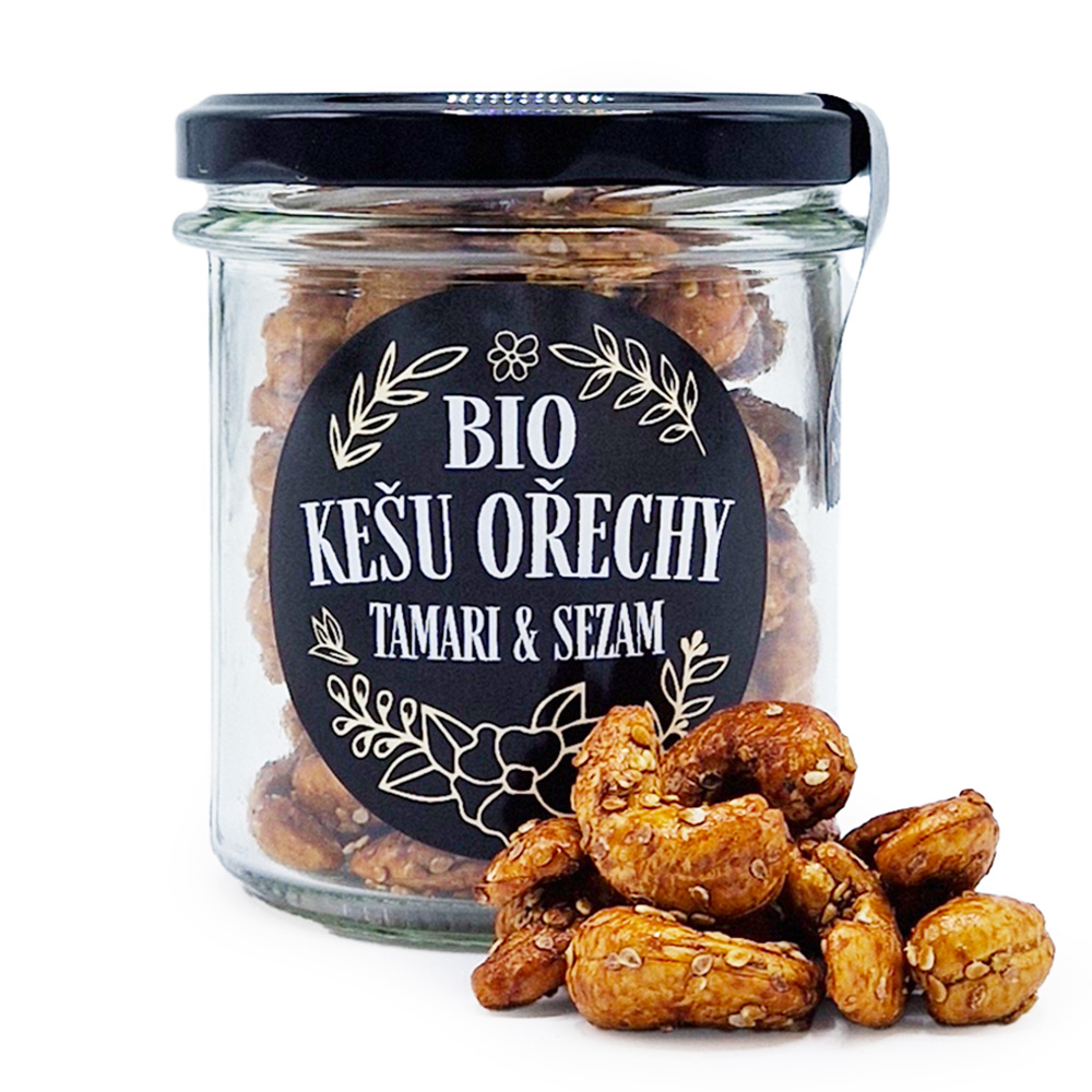 Kešu ořechy s tamari a sezamem BIO 140g