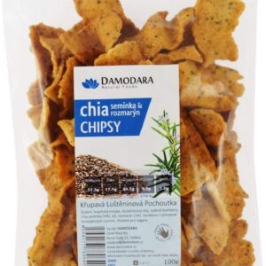 Damodara Chia semínka a rozmarýn chipsy 100g