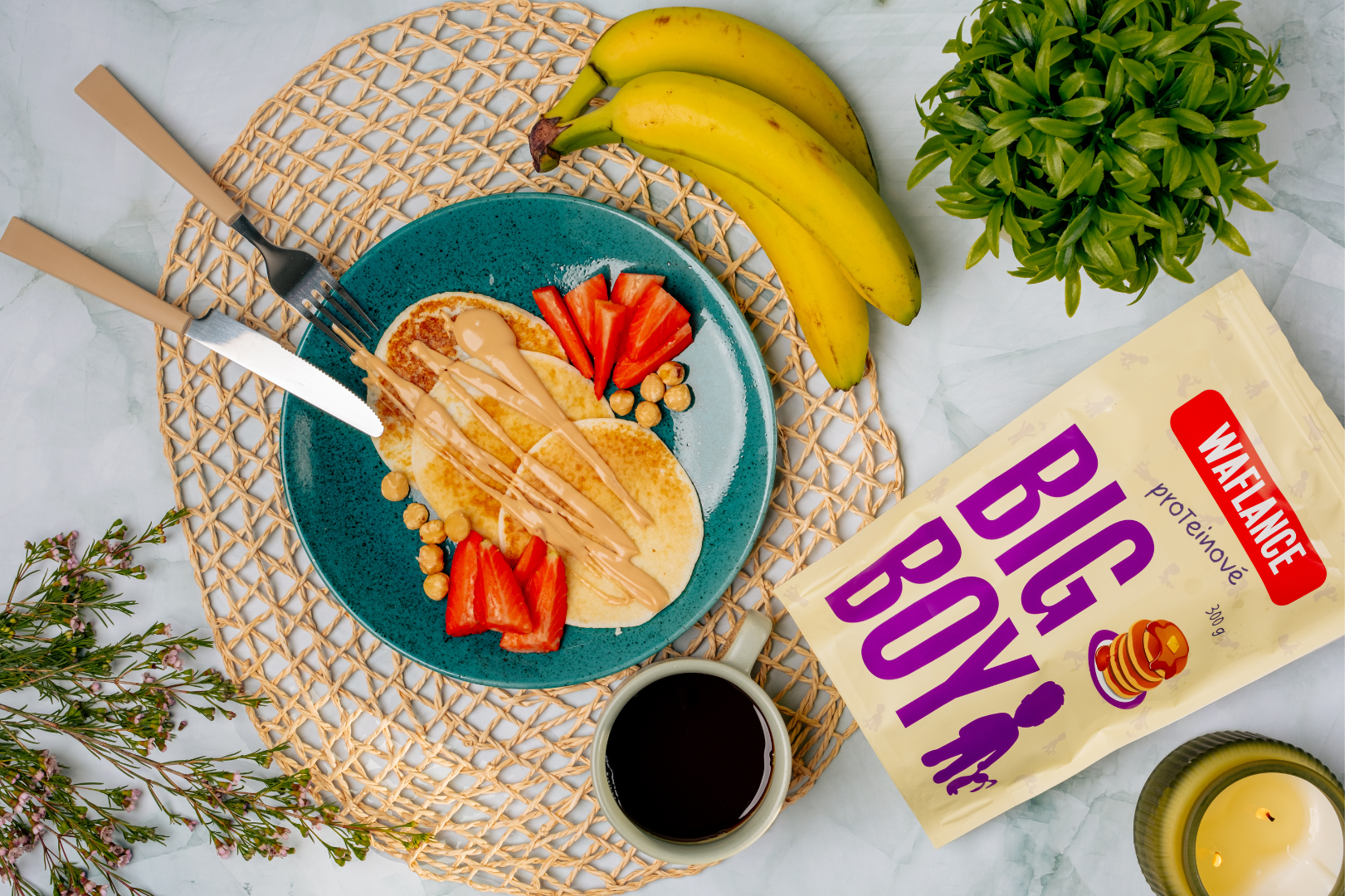 Proteinové Waflance - sypká směs na přípravu vaflí a lívanců 300g - Obrázek 2