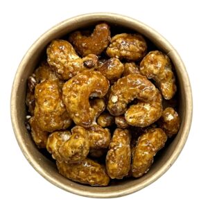 Kešu karamelizované s příchutí skořice a jablka Množství:: 5 Kg