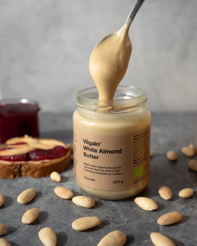 Bílé mandlové máslo z blanšírovaných mandlí BIO – smooth 250 g - Obrázek 2