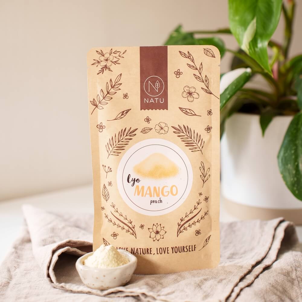 Lyofilizované mango prach se zlomky 80g - Obrázek 3